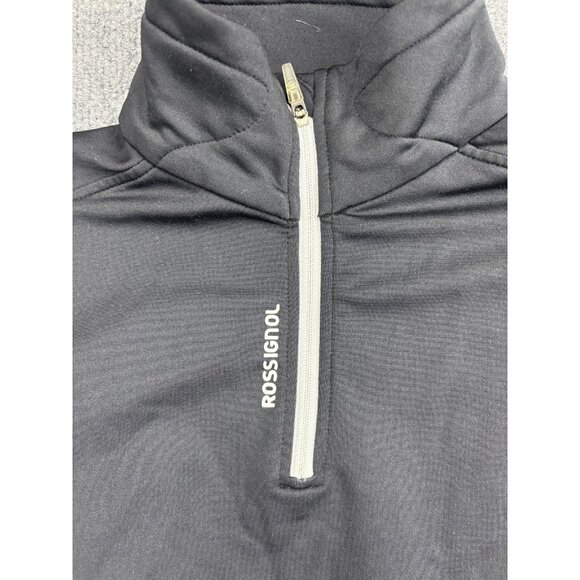 Rossignol Pullover Womens Small Black 1/4 Zip Warm Base Layer Ski Top Stretch - Picture 2 of 8
